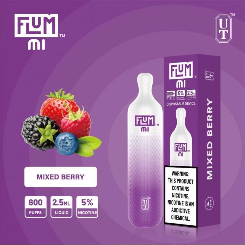 Flum Mi 800 Puffs Disposable Vape Mixed Berry