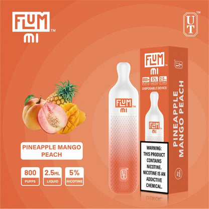 Flum Mi 800 Puffs Disposable Vape Pineapple Mango Peach