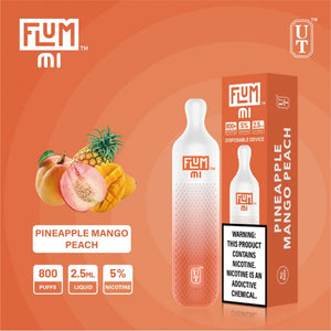 Flum Mi 800 Puff Disposable Vape Pineapple Mango Peach