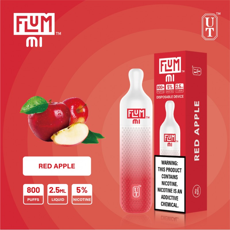 Flum Mi 800 Puffs Disposable Vape Red Apple