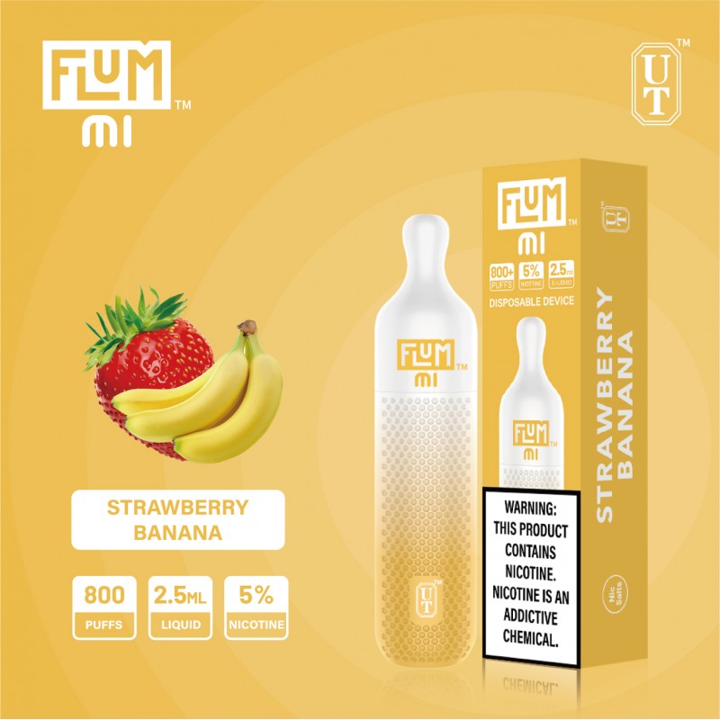 Flum Mi 800 Puffs Disposable Vape Strawberry Banana