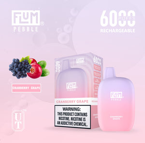 Flum Pebble 6000 Puff Disposable Vape Device Cranberry Grape