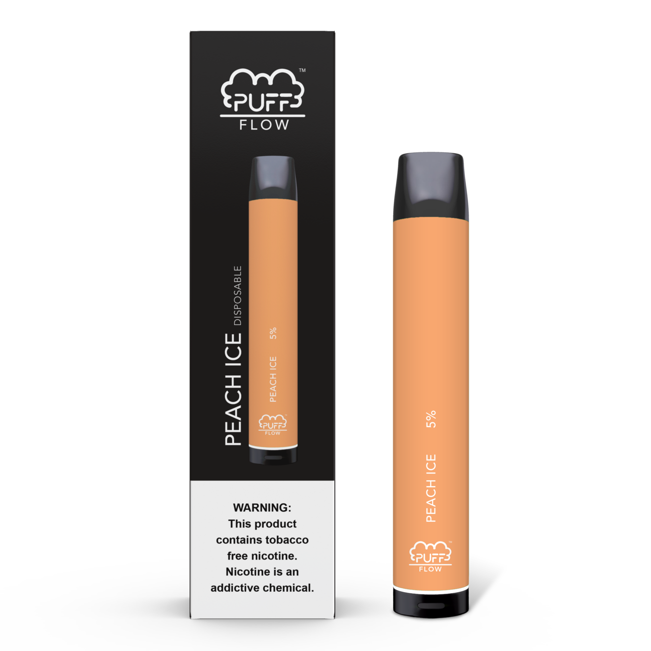Puff Flow 1800 Puffs Disposable Vape Device Peach Ice