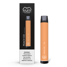 Load image into Gallery viewer, Puff Flow 1800 Puffs Disposable Vape Device Peach Ice
