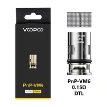 Load image into Gallery viewer, Voopoo PNP Replacement Coils 5 Pack PnP-VM6 0.15ohm
