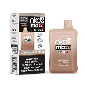Naked 100 Max G-Box 5500 Puff Disposable Vape American Patriot