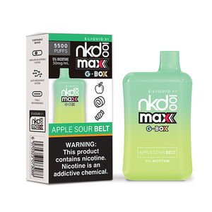 Naked 100 Max G-Box 5500 Puff Disposable Vape Apple Sour Belt