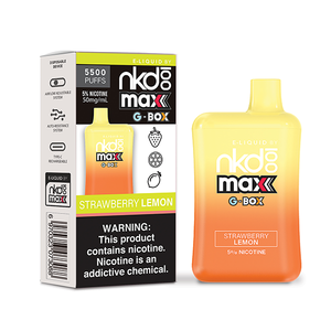 Naked 100 Max G-Box 5500 Puff Disposable Vape Strawberry Lemon