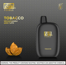 Load image into Gallery viewer, Flum Pebble 6000 Puff Disposable Vape Device Tobacco

