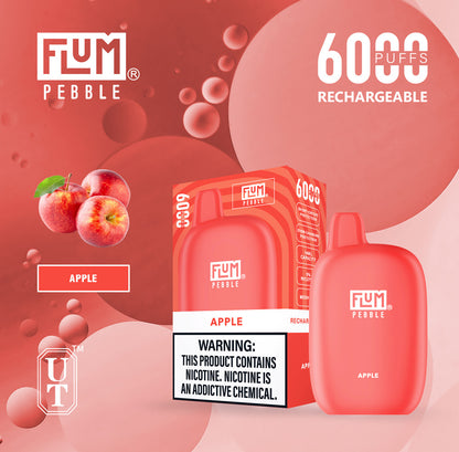 Flum Pebble Vape 6000 Puffs Disposable Device Apple