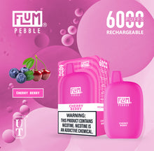 Load image into Gallery viewer, Flum Pebble 6000 Puff Disposable Vape Device Cherry Berry

