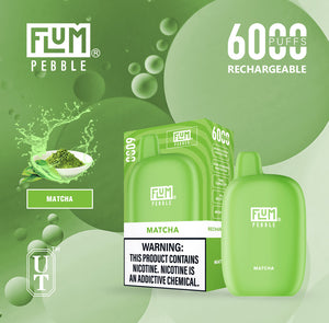 Flum Pebble 6000 Puff Disposable Vape Device Matcha Green Tea