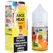 Load image into Gallery viewer, Peach Pear Salt Nic By Juice Head (30ml)
