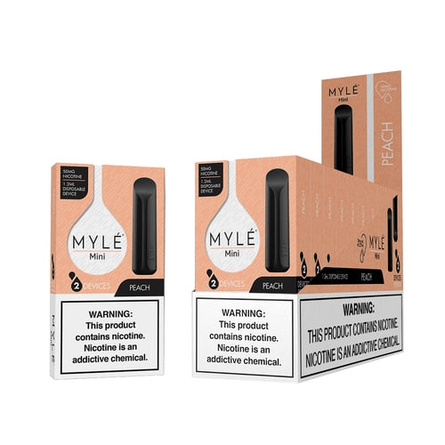 Myle Mini Disposable Vape Device Wholesale Box Peach