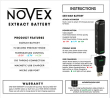 Load image into Gallery viewer, OOZE NOVEX 650Mah Battery
