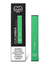Load image into Gallery viewer, PUFF BAR DISPOSABLE VAPE - Cucumber
