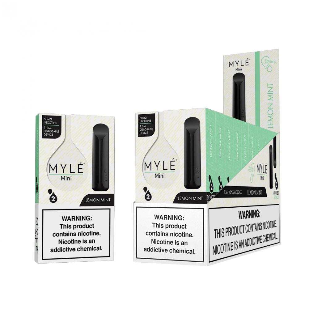 Myle Mini Disposable Vape Device Wholesale Box Lemon Mint