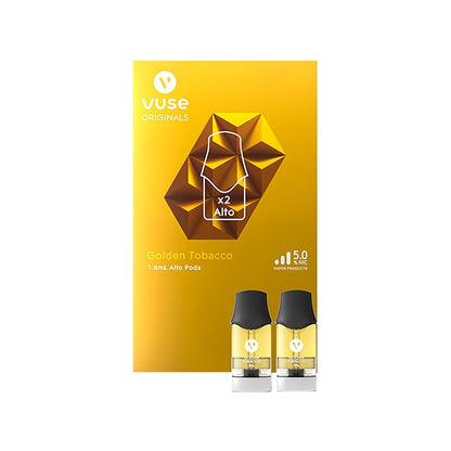 VUSE Alto Golden Tobacco Pods Pack of 2 | Compatible with Vuse Alto