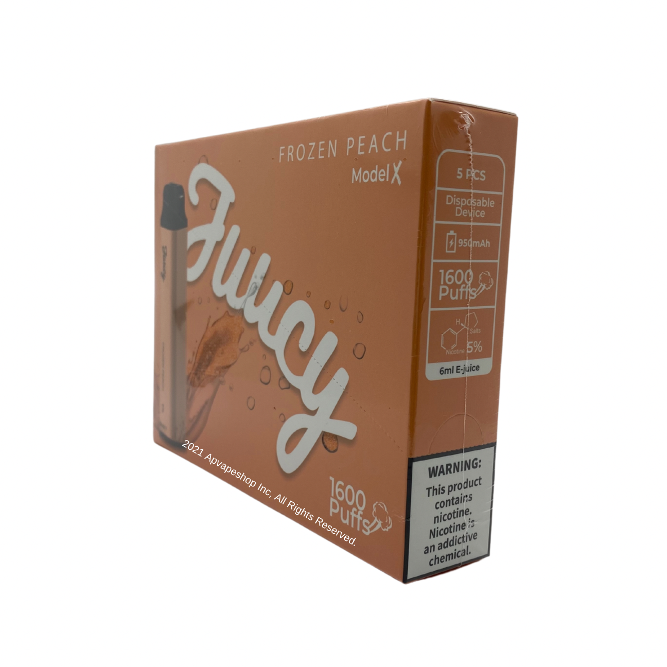 JUUCY Model X 1600 Puffs Disposable Vape Frozen Peach