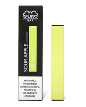Load image into Gallery viewer, PUFF BAR DISPOSABLE VAPE - Sour Apple
