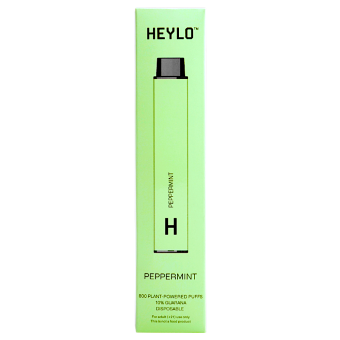 Heylo 800 Puff Zero Nicotine Disposable Vape Device Peppermint