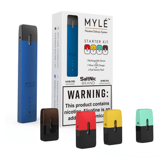 MYLE DEVICE V1 STARTER KIT - 4 PODS Royal blue