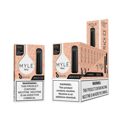 Myle Mini Disposable Vape Device Wholesale Box Peach Ice