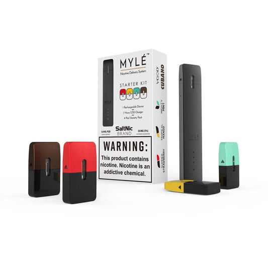 MYLE DEVICE V1 STARTER KIT - 4 PODS Black