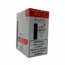Load image into Gallery viewer, MYLE NANO DISPOSABLE VAPE WHOLESALE Iced Watermelon
