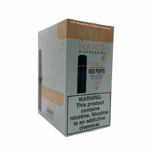 MYLE NANO DISPOSABLE VAPE WHOLESALE Peach