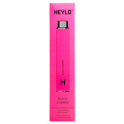 Heylo 800 Puff Zero Nicotine Disposable Vape Device Black Cherry