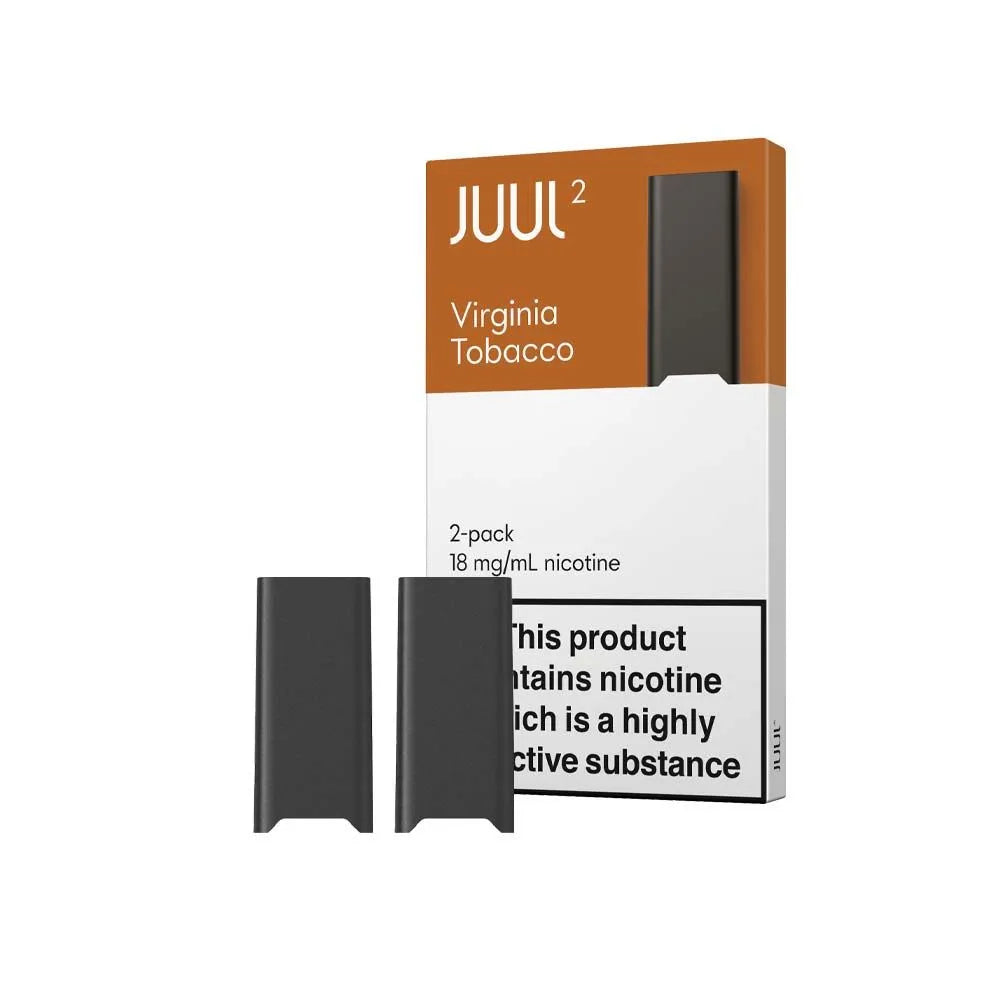 JUUL Pods Virginia tobacco wholesale case Juul 2 EU - Virginia Tobacco 1.8% (8 Packs 2 Pods Per Pack)