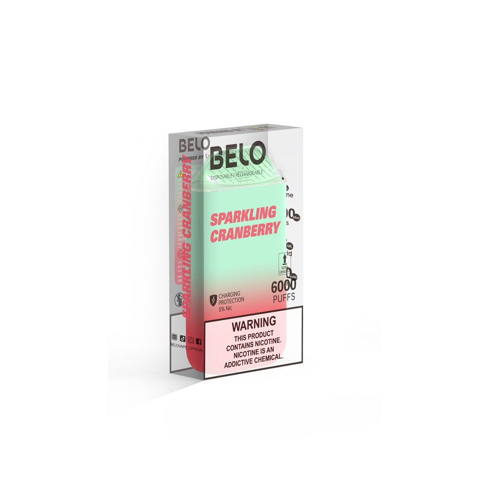 Lykcan Belo 6000 Puff Disposable Vape Device Sparkaling Cranberry