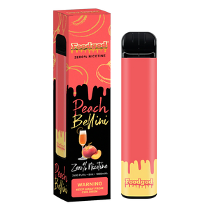 Food God Zero Nicotine Disposable Vape Device Peach Bellini
