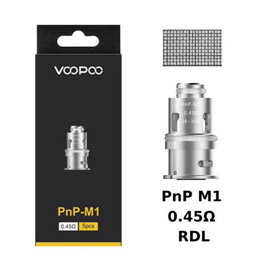 Voopoo PNP Replacement Coils 5 Pack PnP-M1 Mesh 0.45ohm