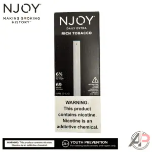Njoy Daily Extra Rich Tobacco Disposable Vape Device Njoy Daily Extra Rich Tobacco 6.0% 60mg