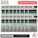 Juul Pods Menthol 4 Pod Pack Wholesale Bundle Box 16 Packs
