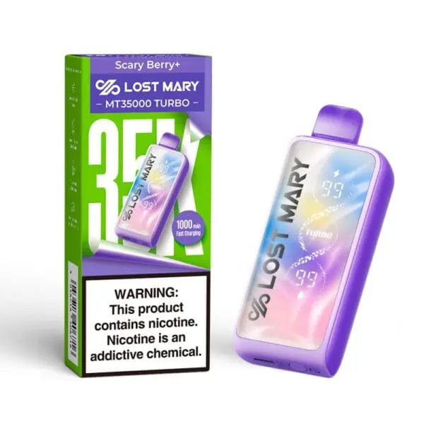 lost mary turbo plus MT35000 Disposable Vape Device Flavor:Blue Sour Raspberry Strawberry Kiwi Disposable Vape Buy Blue Raz Gush