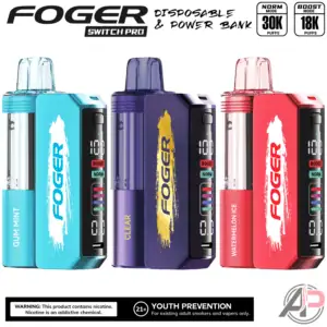 foger vape tanks Vapes Flavors:Summer StrawKiwi Foger Switch Pro 30K Sour Apple Ice Flum