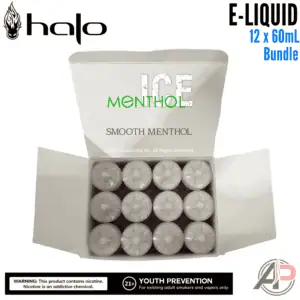Halo Menthol Ice E-Liquid 60mL 12 Bottle Bundle Box