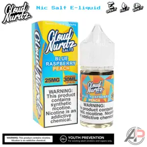 Cloud Nurdz Blue Raspberry Peach E-Liquid 100mL