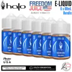 Halo Freedom Juice Tobacco E-Liquid 60mL 6 Bottle Bundle Box