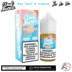 Cloud Nurdz Strawberry Peach Iced E-Liquid 100mL