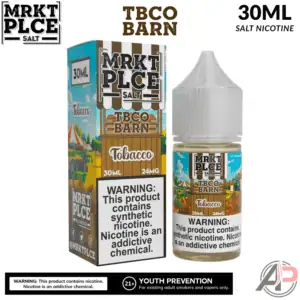 MRKT PLCE Tobacco TBCO BARN Salt Nicotine 30mL
