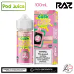 Pod Juice x Raz LTX Strawberry Peach Gush E-Liquid 100mL