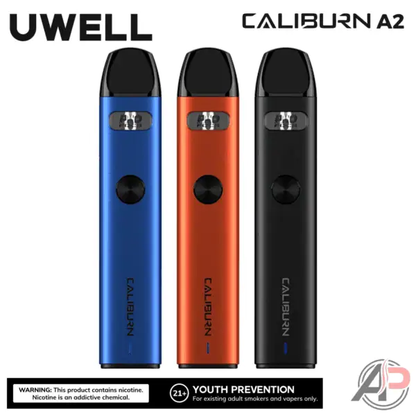 vaper pod UWELL Caliburn A2 15W System Starter Kit Device Breeze S50 Get It Pro 15K:Triple Mango Ice Strawberry Mango E-Juice 100mL