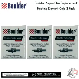 Boulder Aspen Slim Replacement Heating Element Coils 3 Pack