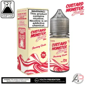 Strawberry Vanilla Salt Nicotine By Custard Swirl Monster Vape Labs 30mL