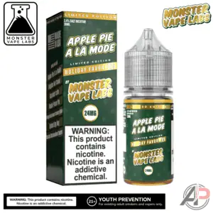 Apple Pie A La Mode Salt Nicotine By Holiday Monster Vape Labs 30mL