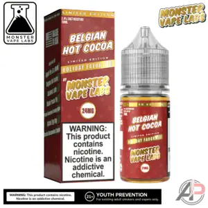 Belgian Hot Cocoa Salt Nicotine By Holiday Monster Vape Labs 30mL